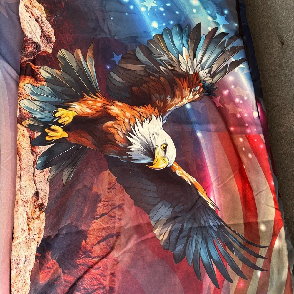 Queen Duvet Cover Set with Bald Eagle 🦅